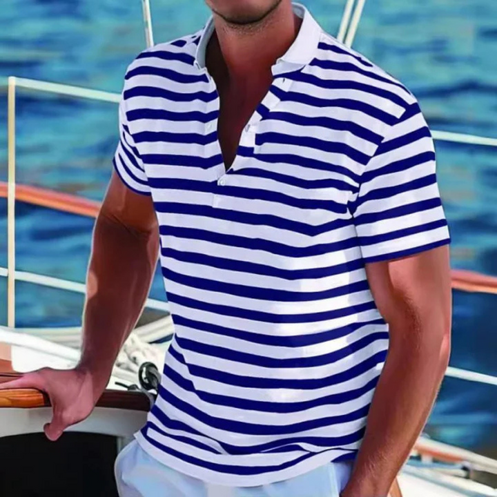 Hommes Polo Rétro | À Rayures
