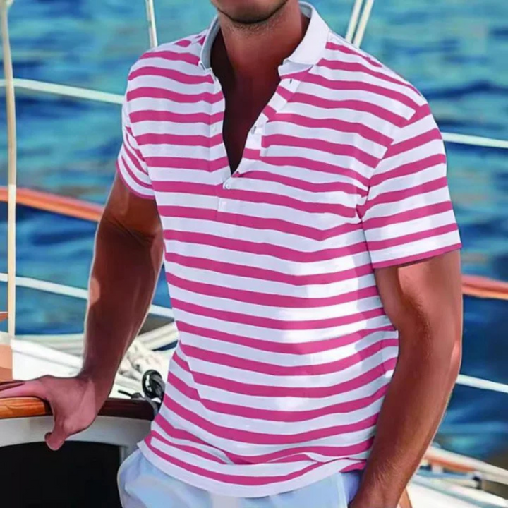 Hommes Polo Rétro | À Rayures