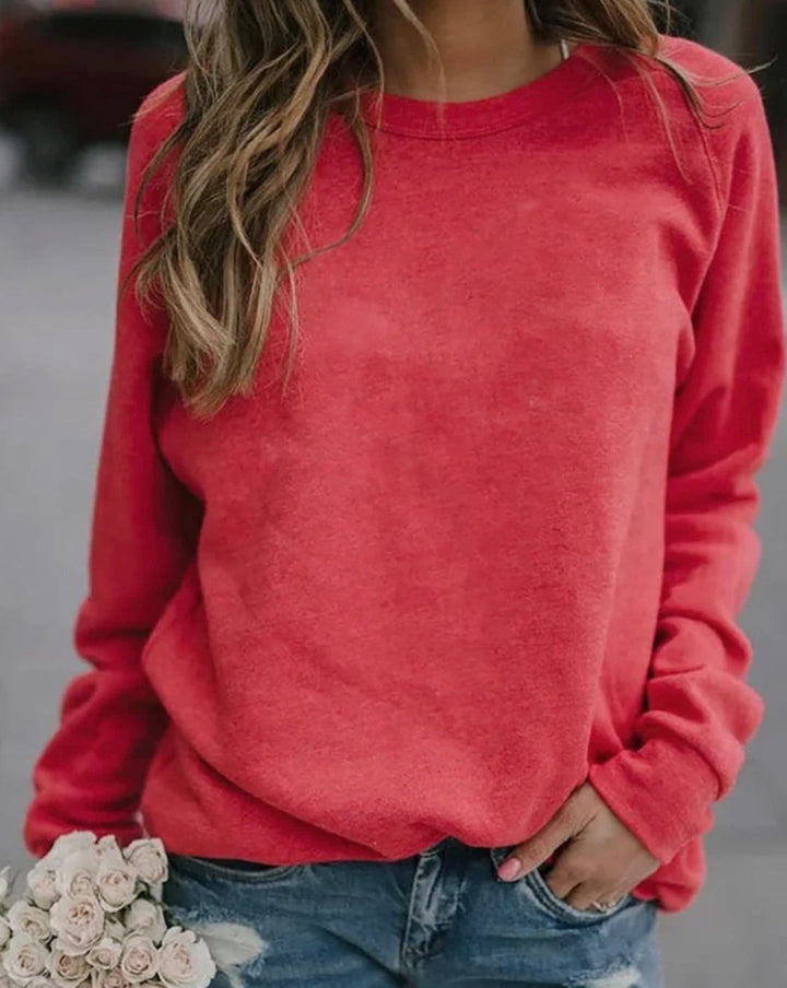 Sweat-shirt col rond Justine pour femme, vue d'ensemble de la coupe