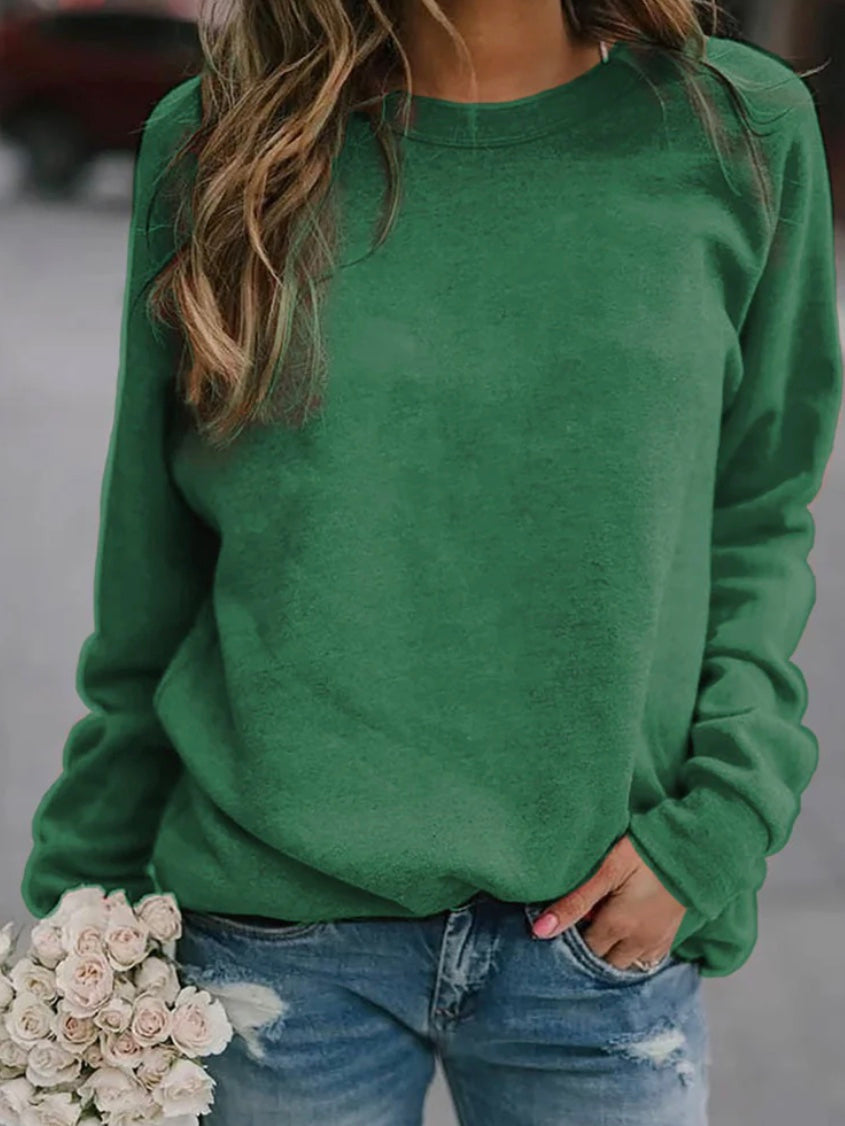 Sweat-shirt col rond Justine pour femme, vue d'ensemble de la coupe