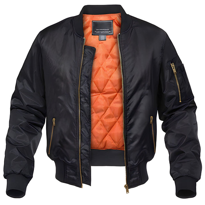 Blouson aviateur Lucien pour homme, style rétro et doublure chaude adaptée aux tenues automnales.