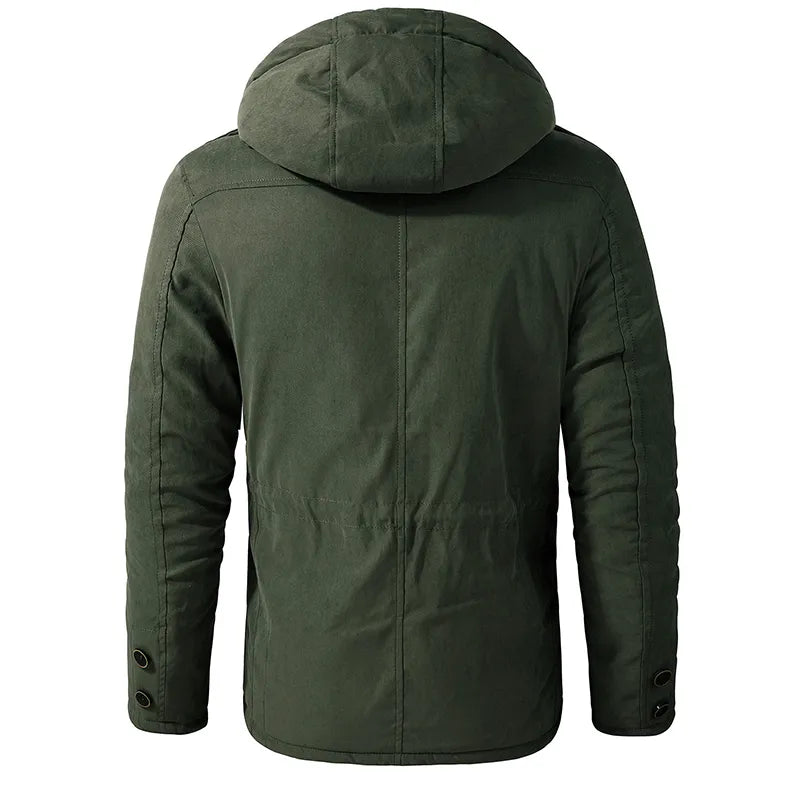 Parka Bonaventure isolante pour homme, protection imperméable et multi-poches adaptées aux conditions hivernales.
