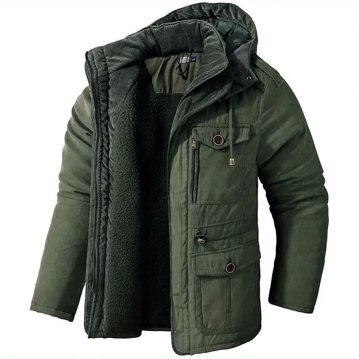 Parka Bonaventure isolante pour homme, protection imperméable et multi-poches adaptées aux conditions hivernales.