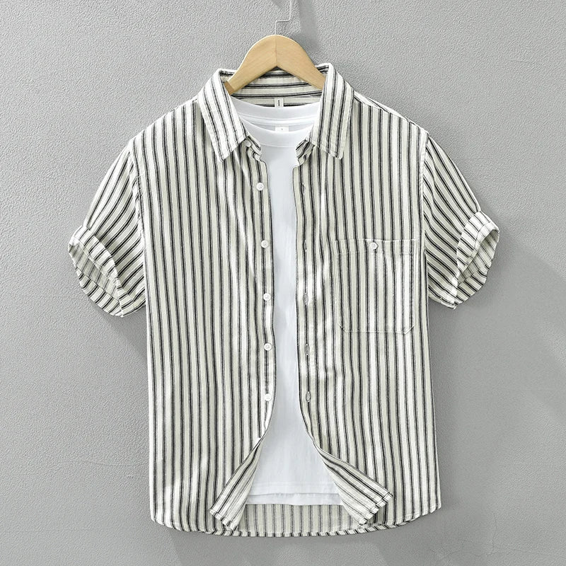 Dieter - Chemise Rayée Boutonnée Casual