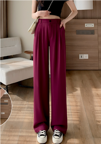 Amarante - Pantalon Large Taille Haute