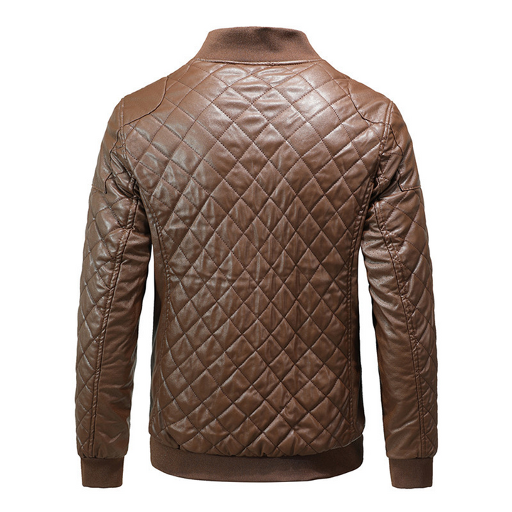 Veste Corentin style biker pour homme, chaleur maintenue et fermeture éclair adaptée aux tenues d'automne.