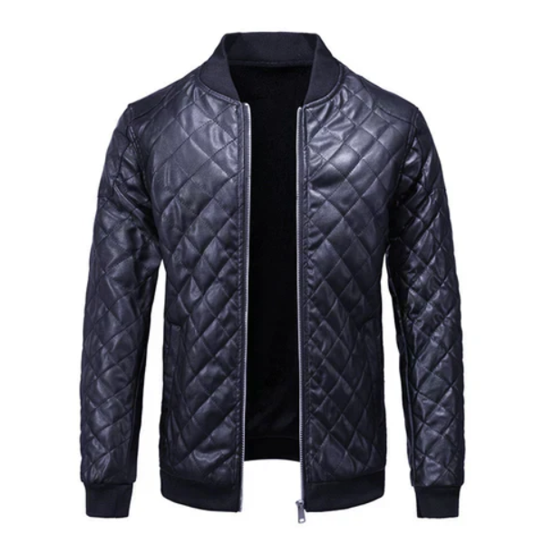 Veste Corentin style biker pour homme, chaleur maintenue et fermeture éclair adaptée aux tenues d'automne.