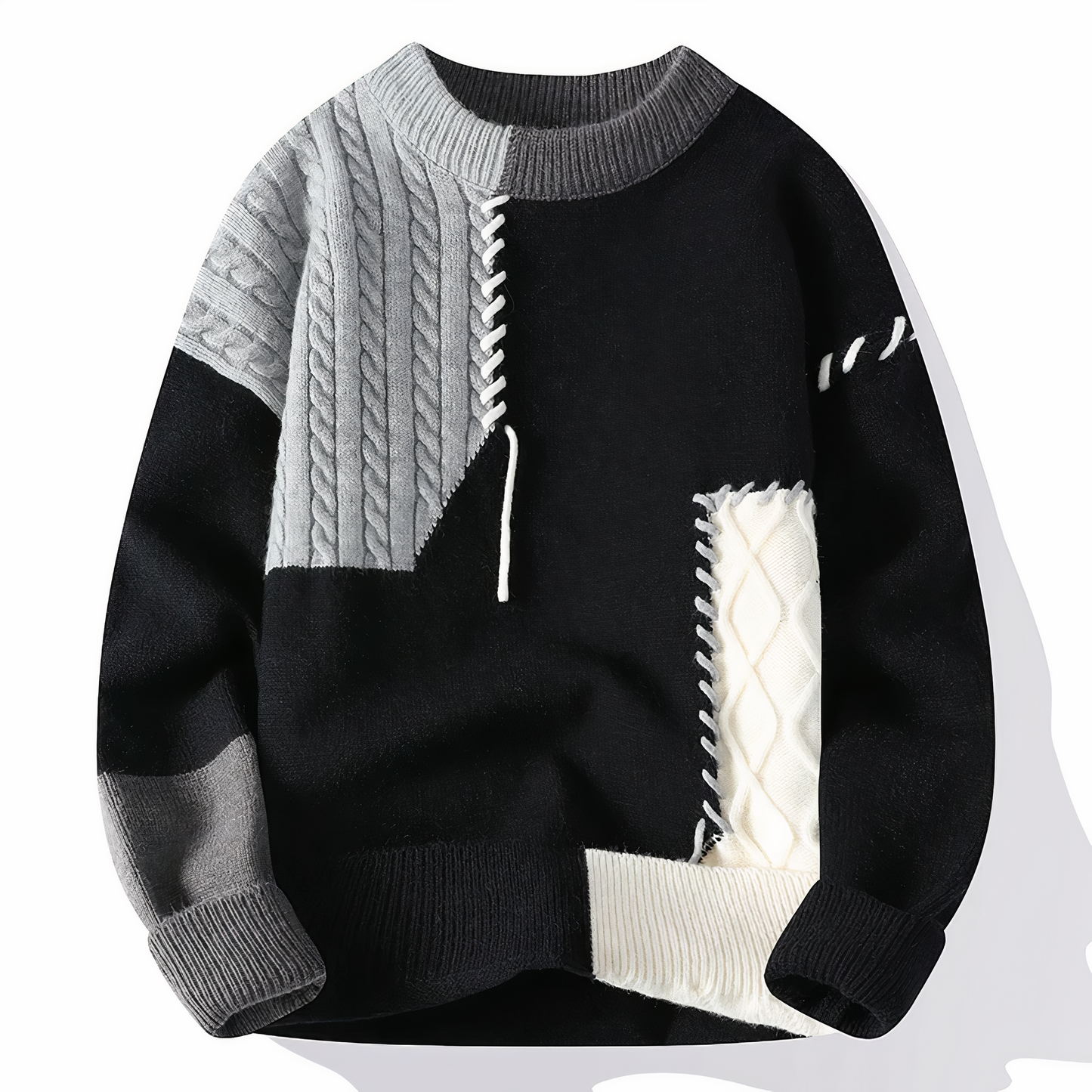 Dario - Tricot Patchwork Unique Homme