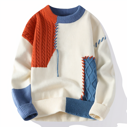 Dario - Tricot Patchwork Unique Homme