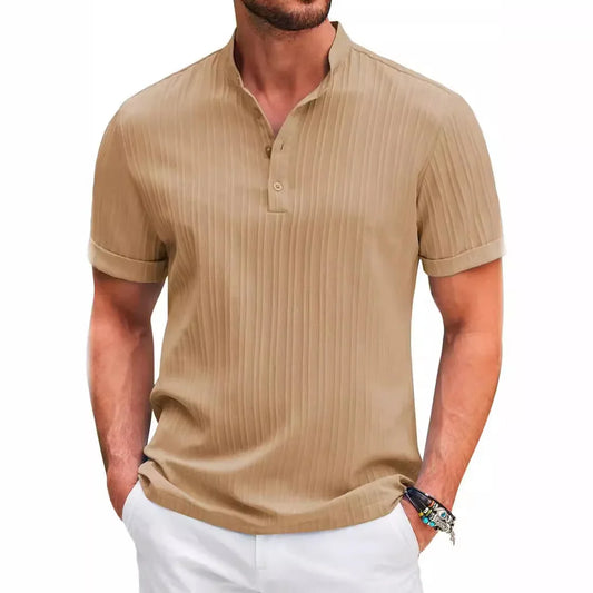 Cesar - Chemise Coton Henley Élégante