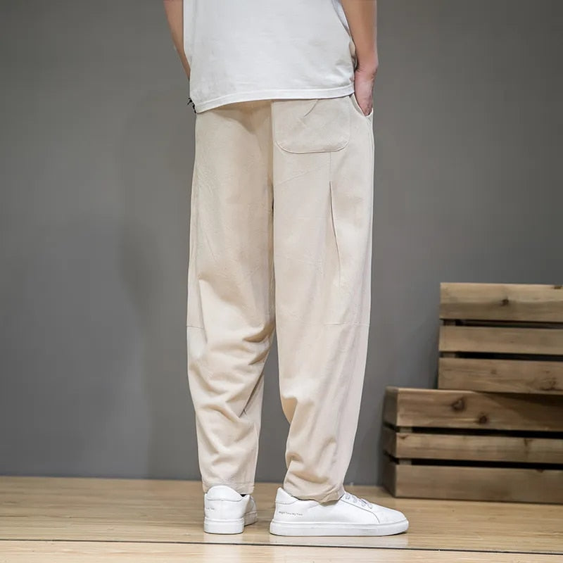 Farouke - Pantalon Lin Décontracté Homme