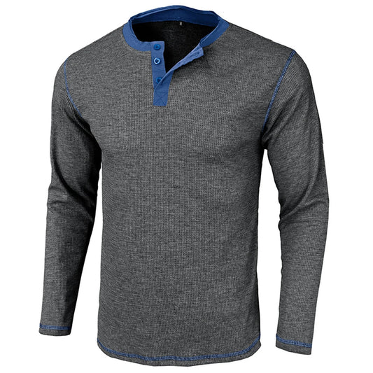 Valéryan - Pull Henley Décontracté