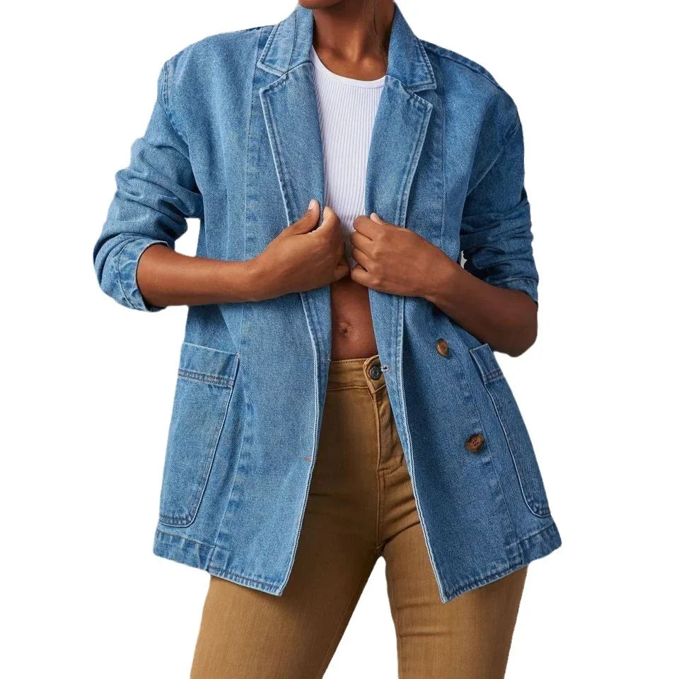 Benicia - Blazer Denim Mi-Long Chic