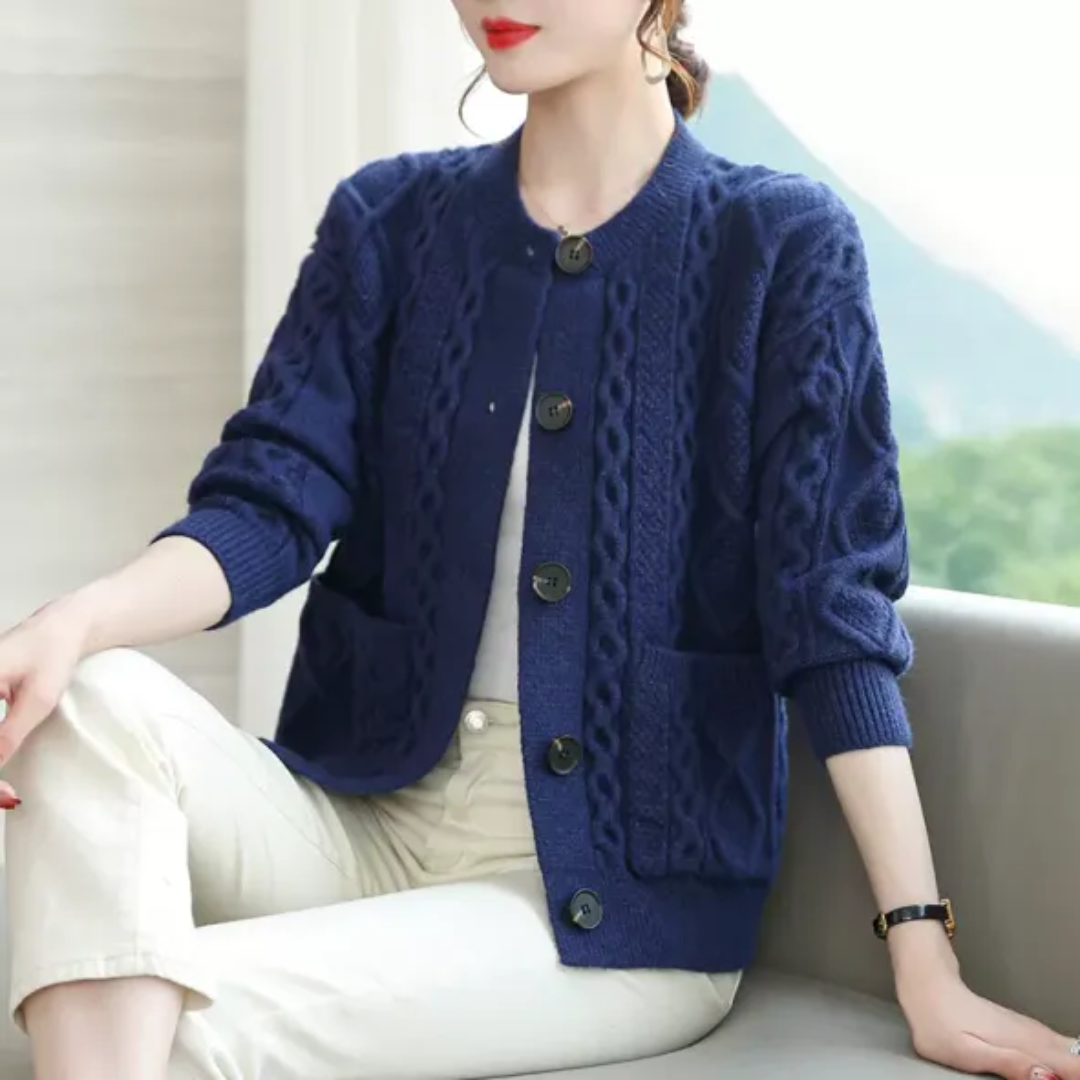 Aelwine - Cardigan Boutonné Pour Femmes