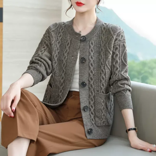 Aelwine - Cardigan Boutonné Pour Femmes