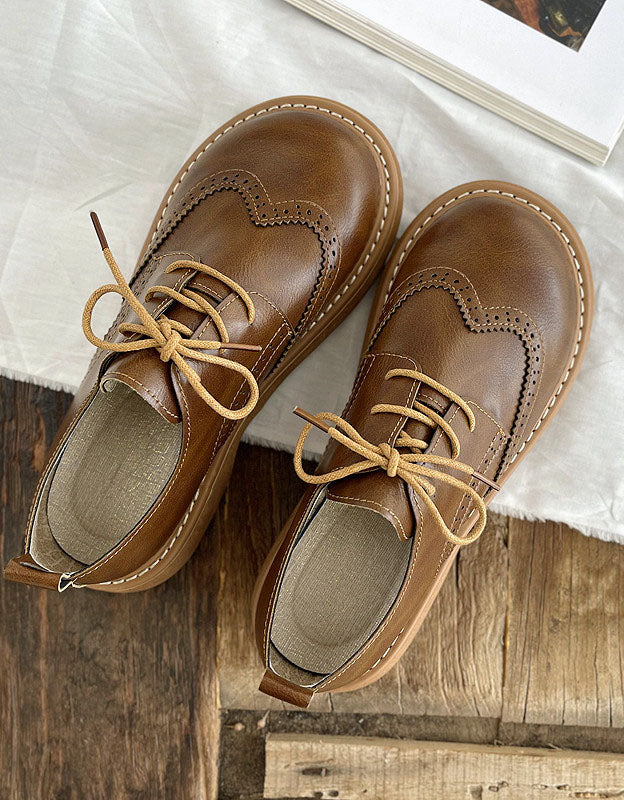 Julia | Derbies élégantes à bout carré et coupe large pour femmes