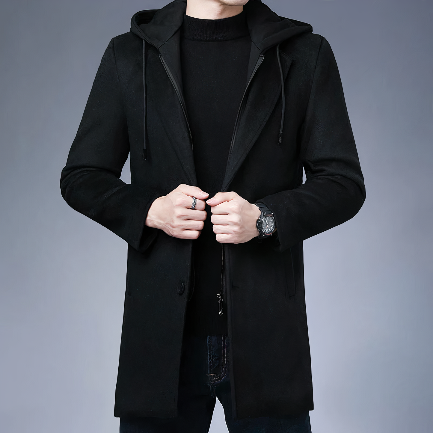 Donatoe - Trenchcoat Homme En Laine