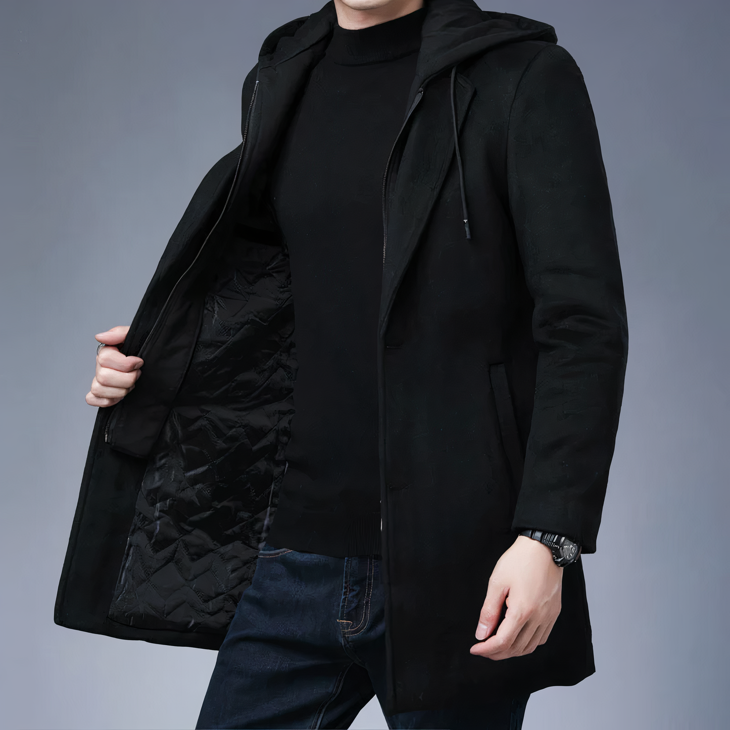 Donatoe - Trenchcoat Homme En Laine