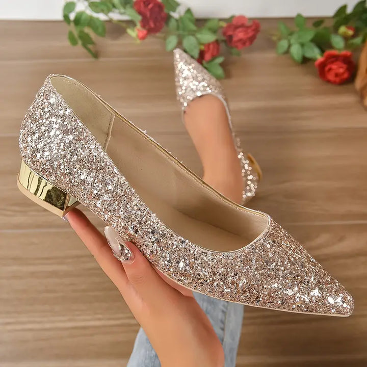 Emilias | Flats Glitter Pointus Élégants