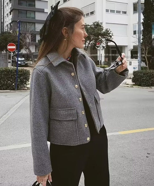 Daiana - Manteau Croppé Pour Femme