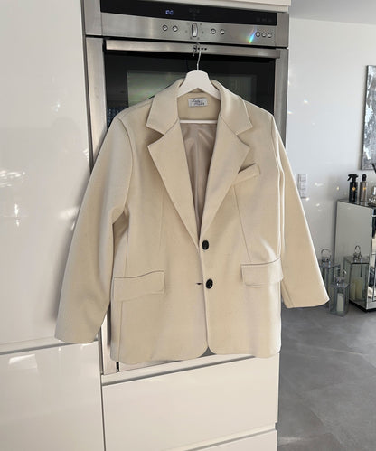 Belmira - Blazer Oversize Beige Élégant