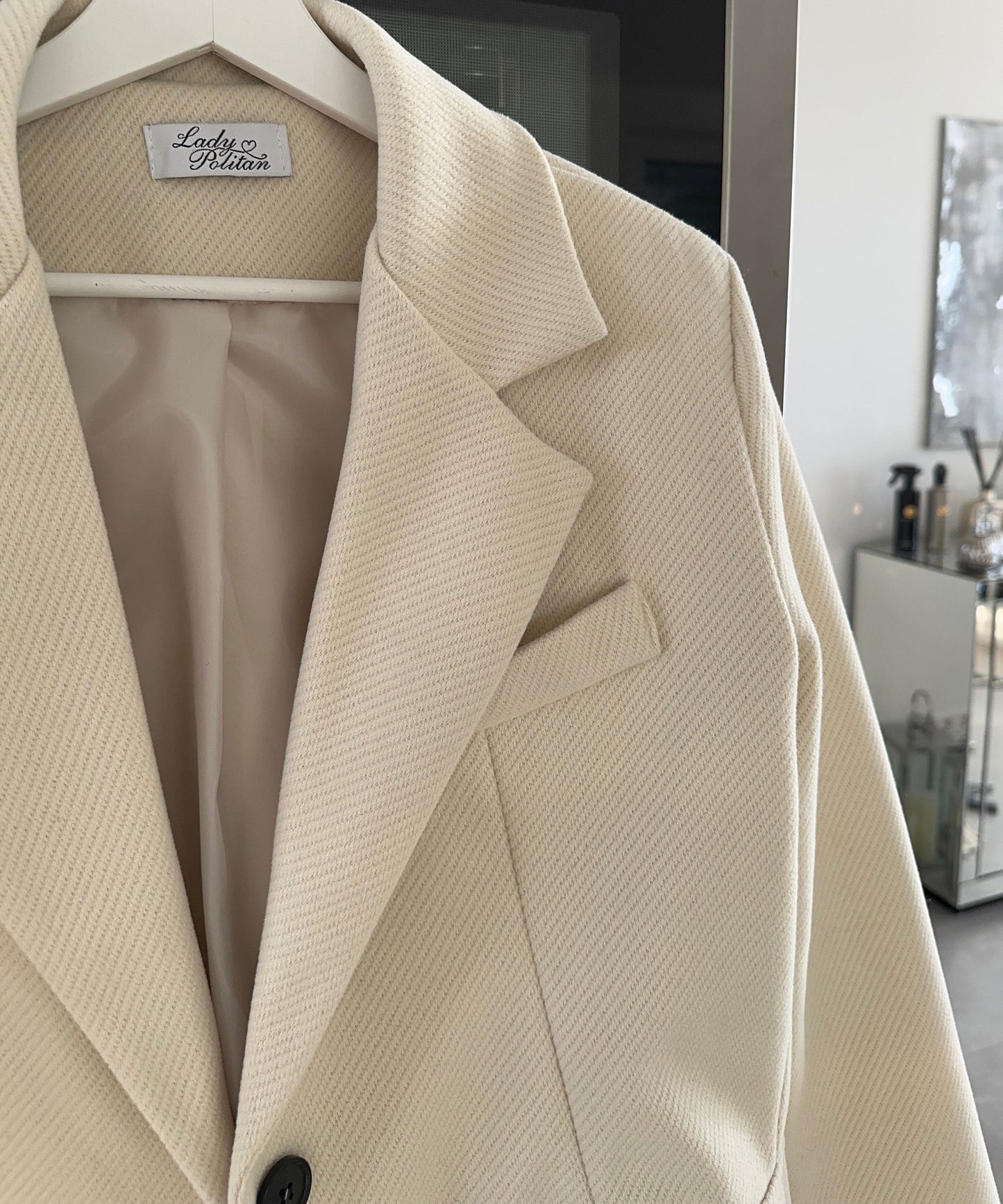 Belmira - Blazer Oversize Beige Élégant