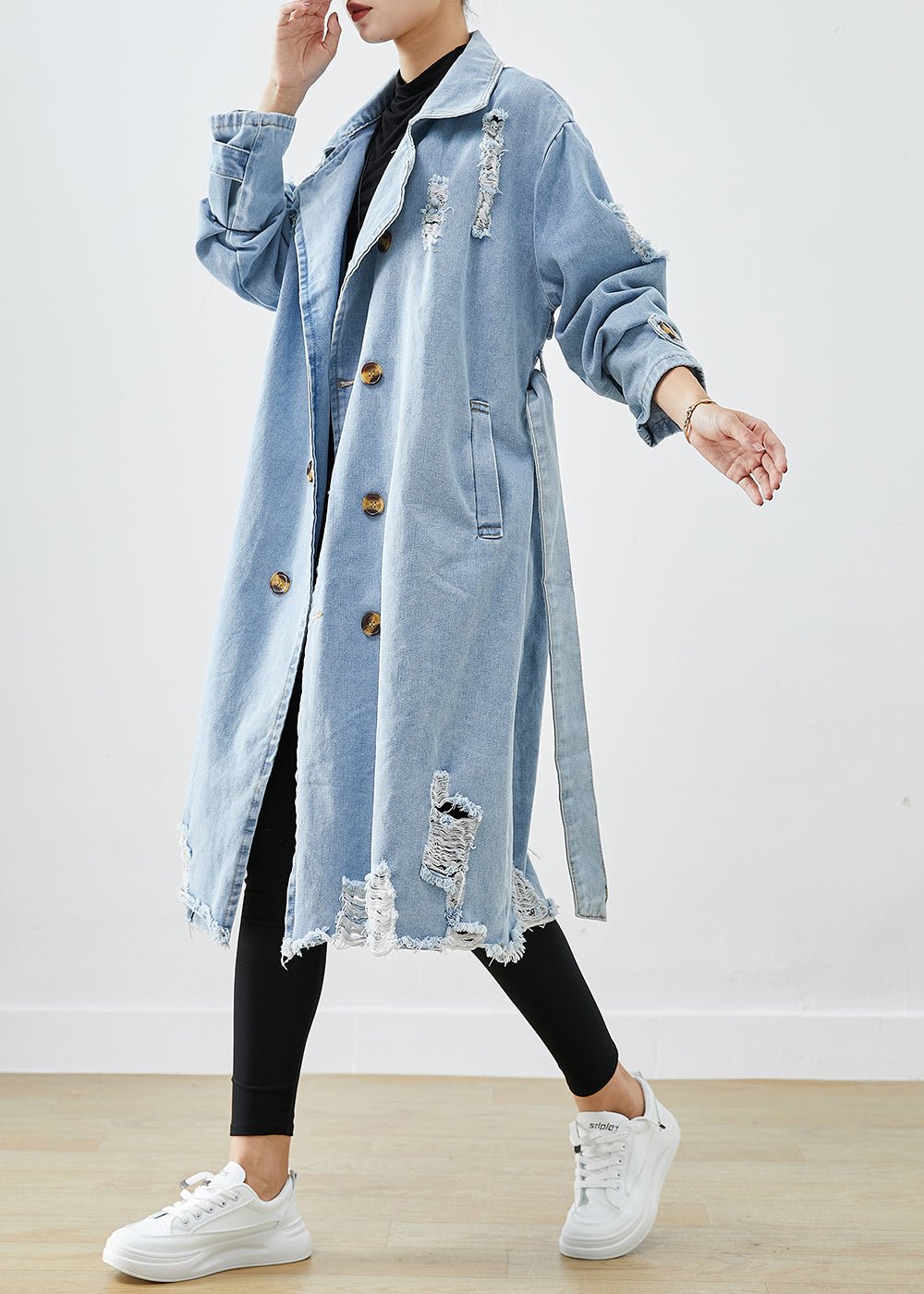 Blandina-Marie - Trench Denim Rétro