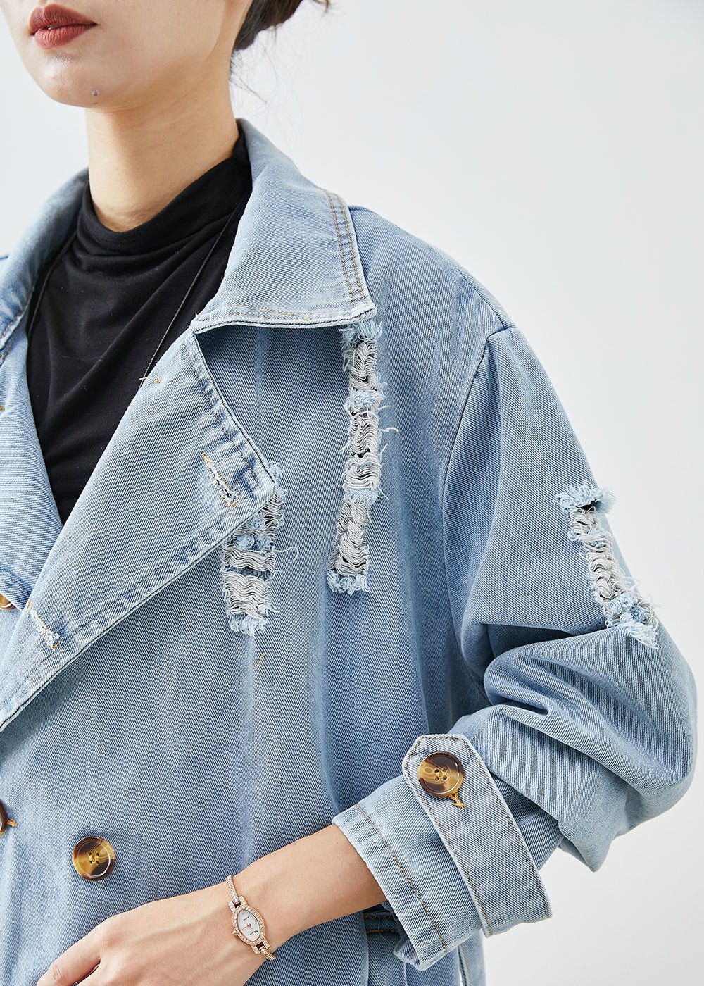 Blandina-Marie - Trench Denim Rétro