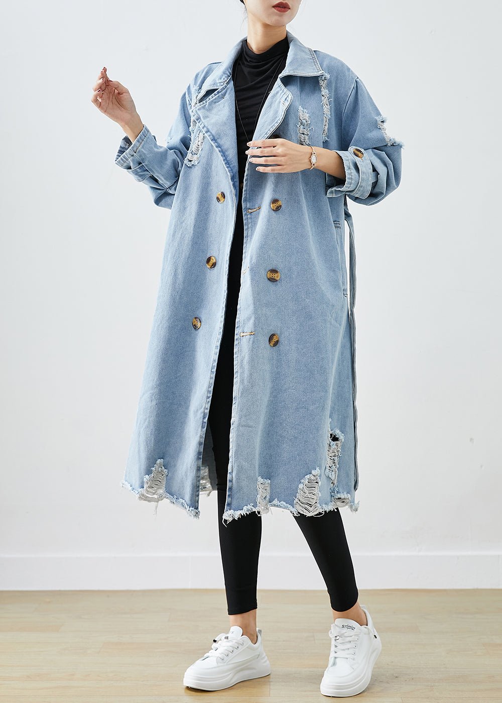 Blandina-Marie - Trench Denim Rétro