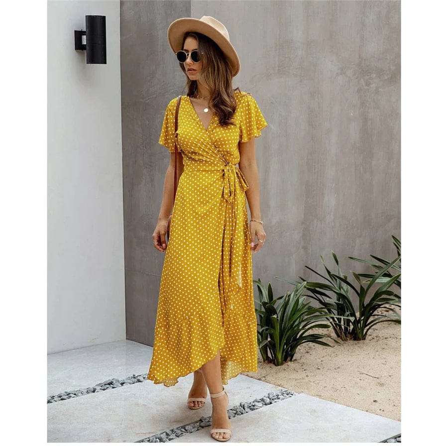 Brigitte - Robe Midi Jaune