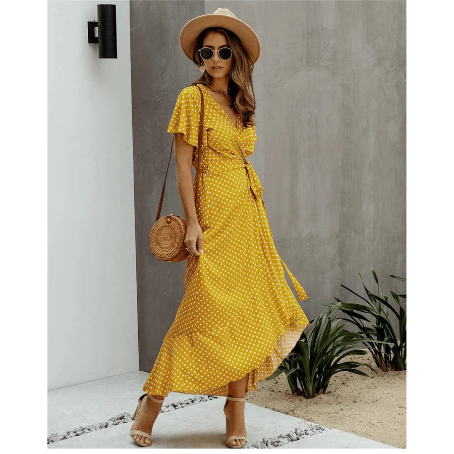 Brigitte - Robe Midi Jaune