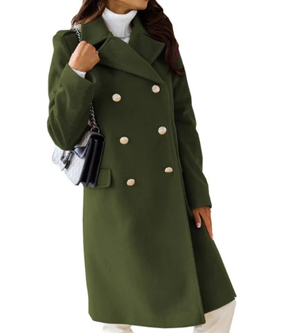 Neva - Trench-coat Long à Boutons