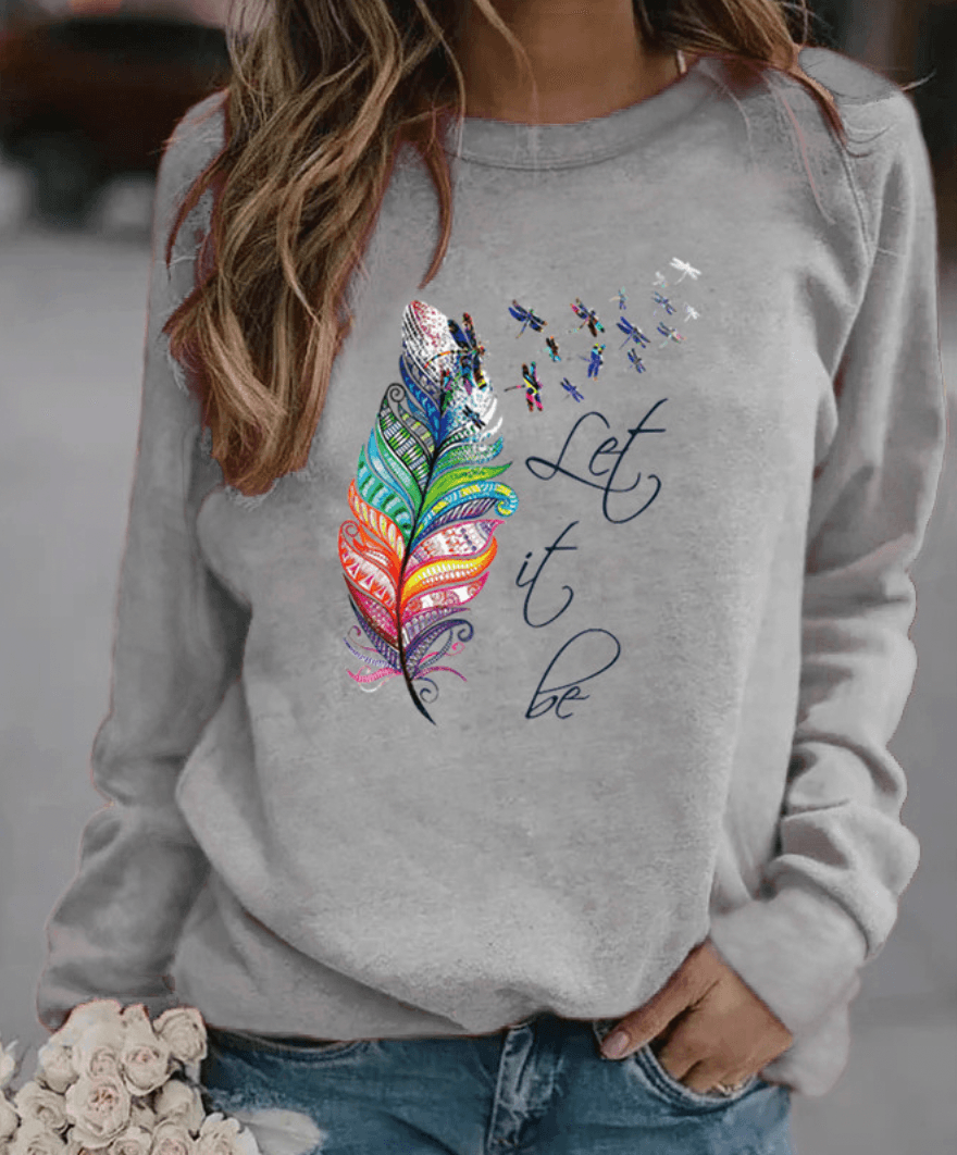 Drinna - Sweatshirt Hivernal avec Plumes