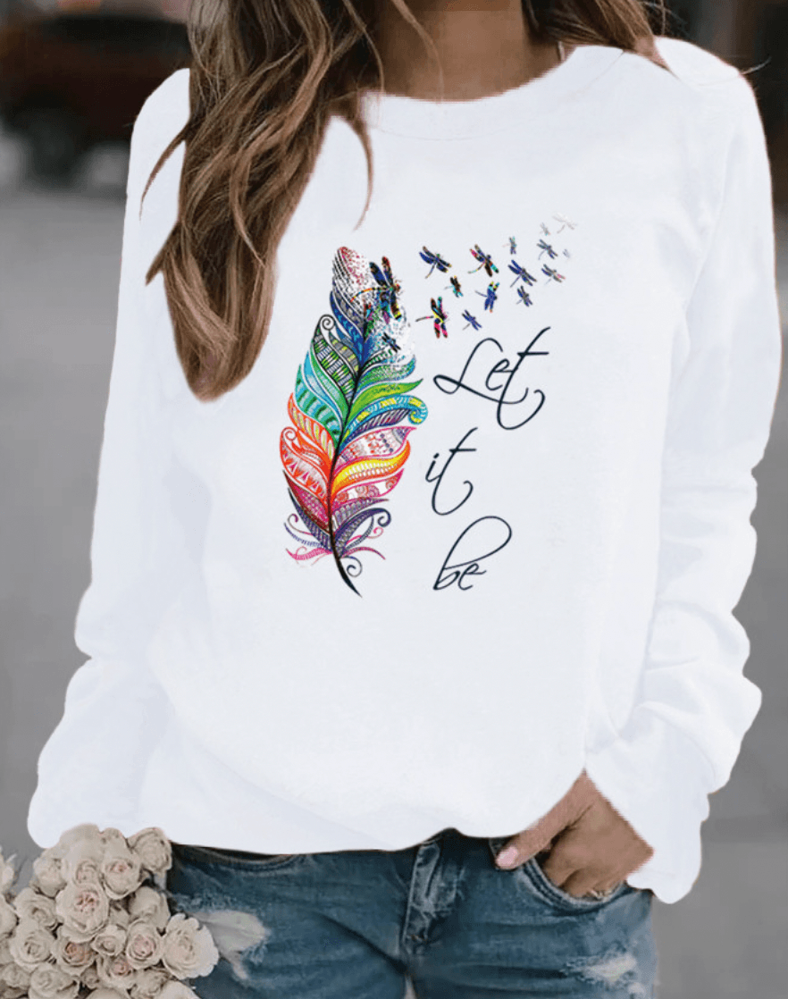 Drinna - Sweatshirt Hivernal avec Plumes