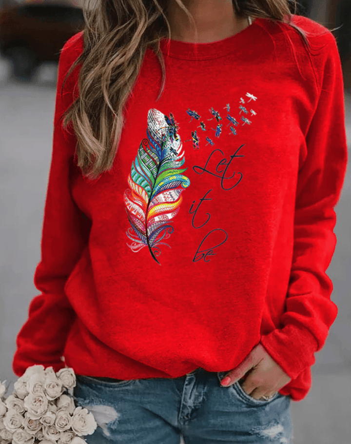 Drinna - Sweatshirt Hivernal avec Plumes