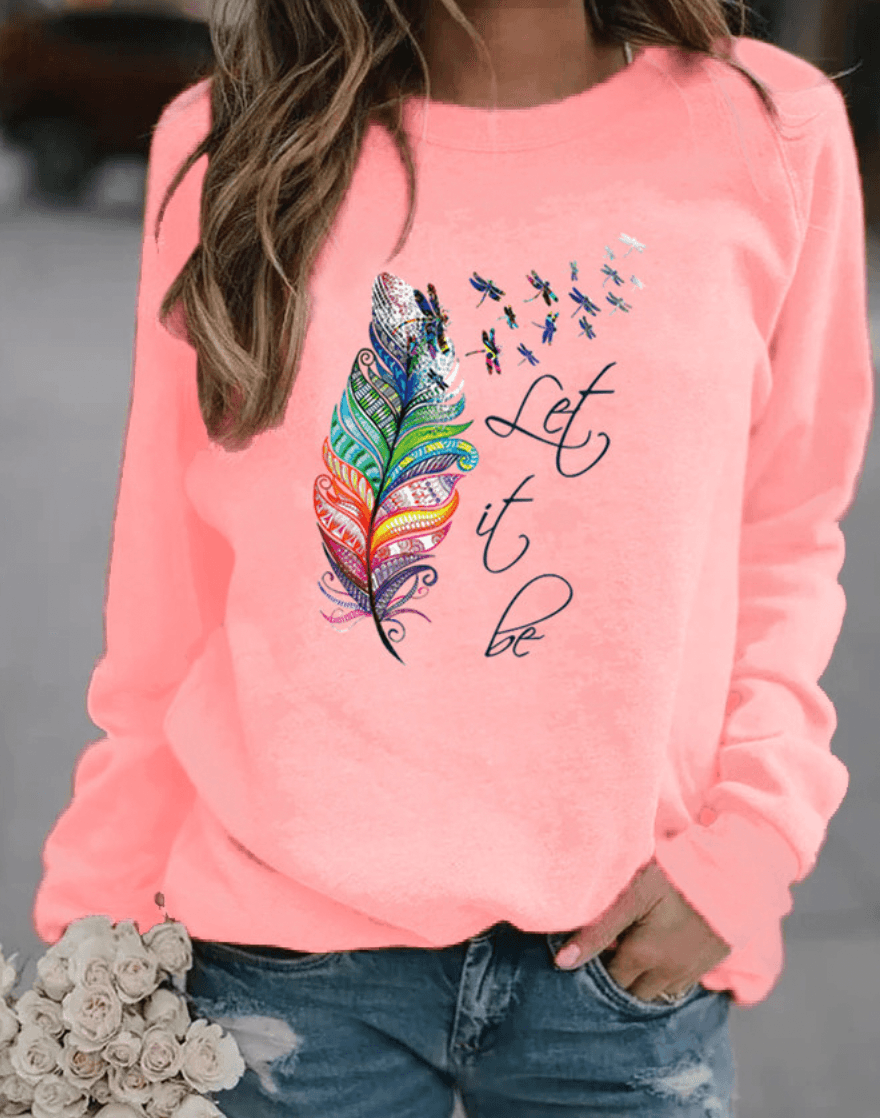 Drinna - Sweatshirt Hivernal avec Plumes