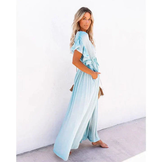 Marcelle - Robe Maxi Bleu