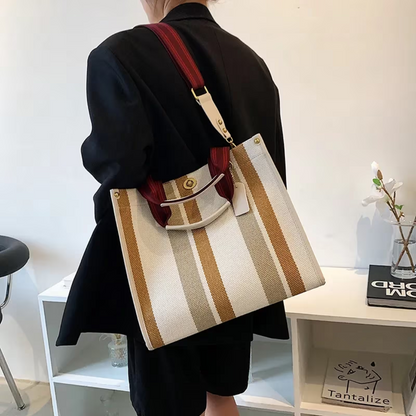 Calli - Élégant Sac Rayé Femme